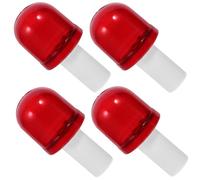 SECFOU Traffic Cone Flashing Warning Lights Set 4Pcs Plastic Emergency Parking Road Safety Lamps without Battery