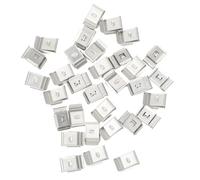 SECFOU Trailer Frame Wire Clips 30pcs Stainless Steel 90 Degree Silver Wire Clamps for Solar Panel and Photovoltaic Cable Management