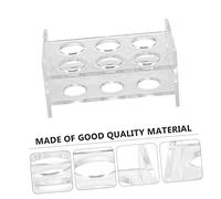 SECFOU Transparent Acrylic Shot Glass Organizer with Slots Round Holder for Whisky Cups Bar Display and Serving Tray Reusable and Easy to Clean for Home Bars and Restaurants