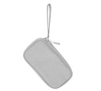 SECFOU Travel Cable Organizer Bag Pvc Electronic Accessories Pouch with Double-layer Design for Quick Access and Stylish Appearance for Hard Drives and Earphones Travel Essentials Grey