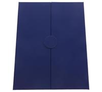 SECFOU Trifold A4 Graduation Certificate Holder Blue Leather Cover Snap Button, Award and Marriage Document Protector, Diploma Folder for Office and Presentation