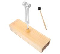 SECFOU Tuning Fork Meditation Set for Stress Reduction and Wooden Resonance Box with Aluminum Alloy 128hz Fork, Wooden Resonance Box, and Percussion Mallet and Balance Exercises