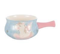 SECFOU Unicorn ’S Milk Saucepan with Handle, Nonstick Small Cooking Pot for Food and Household Milk Heating, Blue Cartoon Breakfast Bowl for Kitchen Use