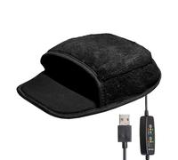 SECFOU USB Heated Mouse Pad Black with 3-level Temperature Control, Tear Resistant Pvc Material, Precise Mouse Movement Office Desk Accessory for Home and Office Use