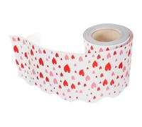 SECFOU Valentine’S Day Heart Border Trim 10M Roll Scalloped Edge Decorative Stickers for Classroom Bulletin Board Decorations and Valentines Day Decor