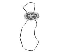SECFOU Victorian Goth Lace Cross Eye Patch with Elastic Strap and Molded Contoured Profile, Comfortable Cloth Material for Secure Wearing Fit, for Parties and Photoshoots