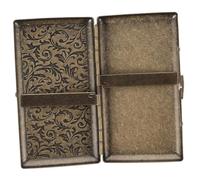 SECFOU Vintage 20pcs Cigarette Case Double-Sided Opening Retro Tobacco Container Lightweight Portable Carrying Box with Tangcao Pattern for Travel and Daily Use