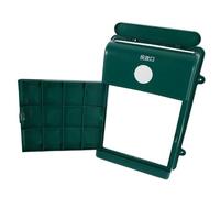 SECFOU Wall-mount Waste Battery Collection Box with Lock and Keys Green Plastic Battery Recycling Bin for Schools and Offices Space-saving Closed Cabinet Structure