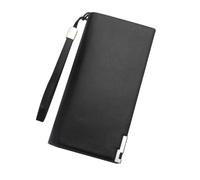 SECFOU Wallet Men's Zipper Large Capacity Long Pu Leather