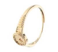 SECFOU Watch Vintage Ring for Golden Mini Women with Clock Adjustable Functionality, Open Style Copper Ring, for Daily Wear and Special Occasions