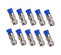 SECFOU Waterproof F-type Coaxial Cable Connector 75-5 Compression f Head 10pcs for Tv Antenna Coax Plug Cable Supplies