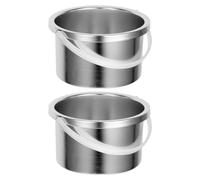 SECFOU Wax Melting Pot Wax Warmer Replacement Inner Pot 2pcs 500ml Aluminum Alloy with Portable Design and Even Heating for Professional Hair Removal for Waxing Sessions