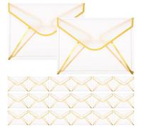 SECFOU Wedding Invitation Envelopes Vintage Style with Classy Simplicity and Delicate Details 20pcs Made of Paper for Parties and Holiday Card Storage
