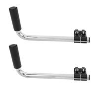 SECFOU Wheelchair Handle Extenders 2Pcs Robust Stainless Steel Replacement Push Handles with Grip for Disabled Adult Transport Chair Use