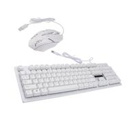 SECFOU Wired 104 Keys Keyboard and 4 Mouse Combo Mechanical Keyboard and Mouse Set for Gaming USB and Non-conflict Design with Luminous Keys Plastic Construction for Home and Office