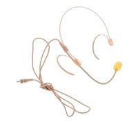 SECFOU Wired Boom Headset Microphone Senior Voice Amplifier Comfortable Compact Beige Headworn Style for Lectures and Speaking Engagements