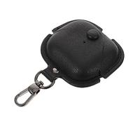 SECFOU Wireless Earbud Protective Case for Durable Textured Leather Shell Cover Scratch Resistant Lightweight Earphone Storage for Travel and Everyday Use Black