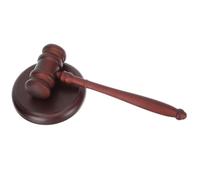 SECFOU Wooden Auction Gavel with Smooth Edge, Multi-Functional Judge Hammer for School Play and Meeting Use, Practical Role Play for Lawyers and Judges,