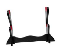 SECFOU Wooden Flute Display Rack Two-tier Flute Holder Storage Stand for Wind Instruments and Sword Collection Display Suitable for Desktop and Musical Accessories