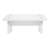 SECFOU Wooden Foot Resting Stool with Ergonomic Seating and Beautiful Natural Wood Texture, Footstool for Home Use Under Table to Stress of Sitting, Sturdy White Wood Foot Stool