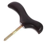 SECFOU Wooden Hiking Pole Handle Replacement with Purpleheart Curved Grip and Screws, Trekking Rod Accessory for Outdoor Walking Sticks and Ski Poles, Sturdy Mobility Aid Grip for Travel