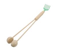 SECFOU Wooden Massage Stick Dual Ends for Back Scratch and Percussion Tapping Manual Handheld Body Massager for Shoulders Neck and Feet Relief for Home and Travel Use