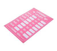 SECFOU Writable Adhesive Business Hours Signs, Thickened Fade-Resistant Opening Hours Labels Back Glue, Rewritable Sunproof Store and Bank Opening Signs for Window Display Random Style