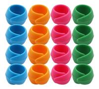 SECFOU Yarn Coil Stand Thread for Handmade Patch the Clothes 48pcs Thick Black Sewing Machine Thread Holder with Silicone Fabric Yarn Coil Sturdy and Easy to Use Random Color