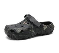 SECHRITE Mens Athletic Sports Garden Outdoor Clogs Rubber EVA Mules Slip on Summer Water Clogs Beach Shower Shoes Slippers Sandals Breathable Garden Shoes with Adjustable Back Strap Black 40