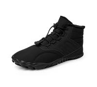 SECHRITE Women Barefoot Shoes Mens Minimalist Zero Drop Boots Wide Toe Box Toes Sneakers Workout Footwear Trail Running Hiking Shoes Winter Snow Boots Athletic Parkour Jogging Trekking Shoes Black 41