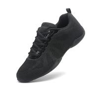 SECHRITE Womens Girls Cheerleading Cheer Shoes for Kids Youth Dance Jazz Sneaker Trainer Yoga Gymnastics Training Lace Up Competition Black School Uniform Shoes Black 42