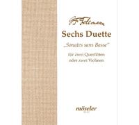 Sechs Duette Georg Philipp Telemann Book [Softcover] 2 Flutes Möseler Verlag