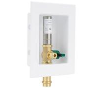 SECKWHALE, Ice Maker Outlet Box with Water Hammer Arrestor, 1/2 Inch Press Inlet x 1/4 Inch OD Compression Outle, Ice Maker Valve Wall Box, Absorb Shock and Reduce Noise