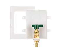 SECKWHALE PEX-A Ice Maker Outlet Box, 1/2" F1960 Expansion Inlet x 1/4" OD Compression Outlet, Ice Maker Box with 1/4 Turn Shut Off Valve