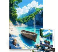 Secluded Beach Cove Jigsaw Puzzle 1000 Piece for Teenagers Logic Train Toy Light Relax Smooth Cut Wall Art Decor (50x75cm)
