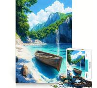 Secluded Beach Cove Jigsaw Puzzle 1000 Piece for Teenagers Logic Train Toy Light Relax Smooth Cut Wall Art Decor (50x75cm)