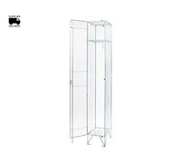 Seco 1 Door Wire Mesh Locker with 2 Compartments - Zinc Plate Finish