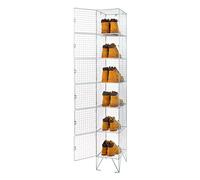 Seco 6 Door Wire Mesh Locker with 6 Compartments - Zinc Plate Finish