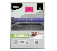 Seco A1 Aluminium 4 Sided 25mm Snap Frame - Silver, AMA1