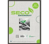 Stewart Superior A1 Brushed Aluminium Picture Frame with Perspex Safety Glass - Black