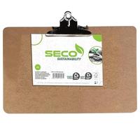 SECO A3 Masonite Clipboard | 12 Pack | Heavy Duty Clip | Hardboard Writing Board | Office School Use | Durable Document Holder |