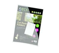 SECO A4 Cut Flush Folders A4, 100 Micron, Frosted Clear - Pack of 100
