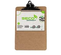 Seco A4 ECO Masonite Clipboard with Heavy Duty Clip (Pack of 12)
