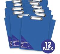 SECO A4+ PVC Covered Clipboard with Heavy Duty Clip - Blue (Pack of 12), 570A-A4-PVC-BU
