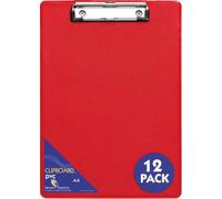 SECO 570A-A4-PVC-RD A4+ PVC Covered Clipboard with Heavy Duty Clip - Red (Pack of 12)