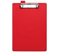 SECO A4 PVC Clipboard | Red | Document Holder | Heavy Duty | Metal Clip | Rigid PVC Board | A4 Documents | Office, School & Warehouse Use
