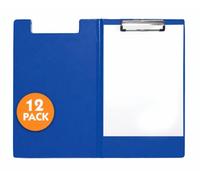 SECO A4 PVC Foldover Clipboard | Blue | Pack of 12 | Document Holder