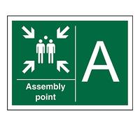 Seco Assembly Point - A Sign, 400mm x 300mm - 1mm Semi Rigid Plastic