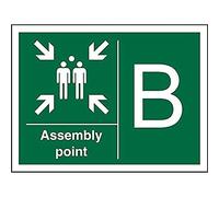 Seco Assembly Point - B Sign, 300mm x 200mm - Self Adhesive Vinyl