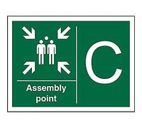 Seco Assembly Point - C Sign, 400mm x 300mm - Self Adhesive Vinyl